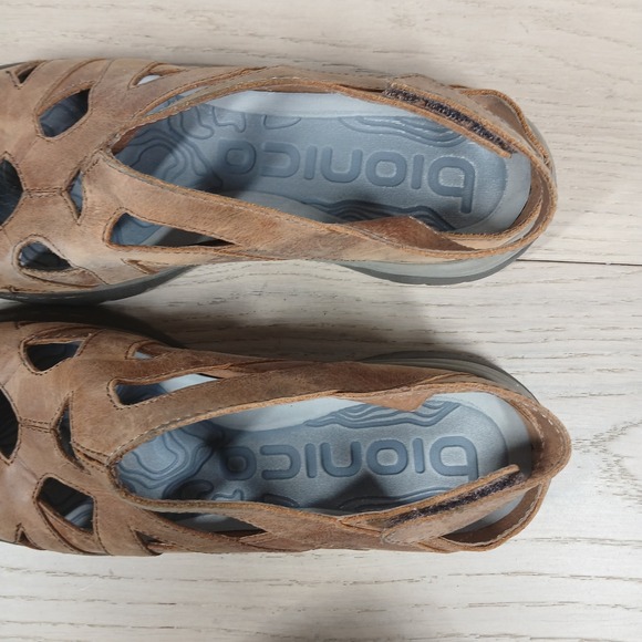 Vionic Sandals Women 8.5M Brown Suede Closed Toe Comfort Casual Summer Slingback - Picture 8 of 11